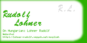 rudolf lohner business card